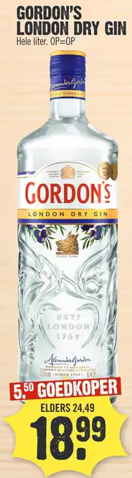 Super Dirck 3 GORDON'S LONDON DRY GIN aanbieding