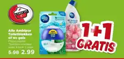 PLUS Alle Ambipur Toiletblokken of wc gels aanbieding
