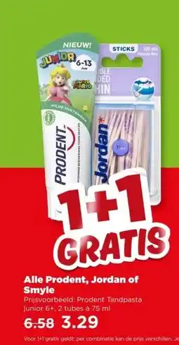 PLUS Alle Prodent, Jordan of Smyle aanbieding