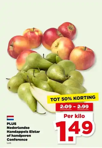PLUS PLUS Nederlandse Handappels Elstar of handperen Conference aanbieding