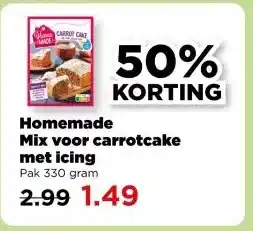 PLUS Homemade Mix voor carrotcake met icing aanbieding