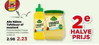 PLUS Alle Kühne Tafelzuur of mosterd aanbieding