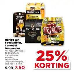 PLUS Hertog Jan Speciaalbier, Cornet of Desperados aanbieding