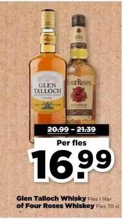 PLUS Glen Talloch Whisky of Four Roses Whiskey aanbieding