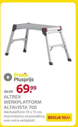 Praxis ALTREX WERKPLATFORM ALTAVISTA 700 aanbieding