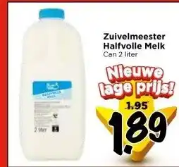 Vomar Voordeelmarkt Zuivelmeester Halfvolle Melk aanbieding