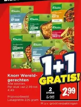 Vomar Voordeelmarkt Knorr Wereld- gerechten aanbieding