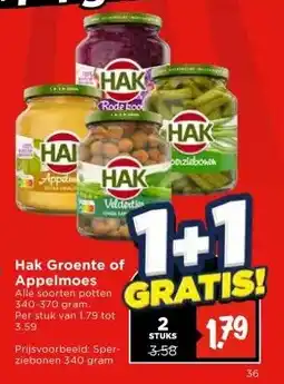 Vomar Voordeelmarkt Hak Groente of Appelmoes aanbieding
