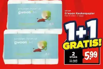 Vomar Voordeelmarkt G'woon Keukenpapier aanbieding