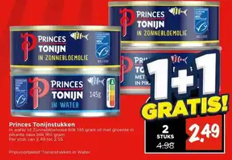 Vomar Voordeelmarkt Princes Tonijnstukken aanbieding