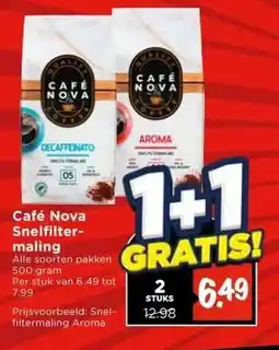 Vomar Voordeelmarkt Café Nova Snelfilter- maling aanbieding