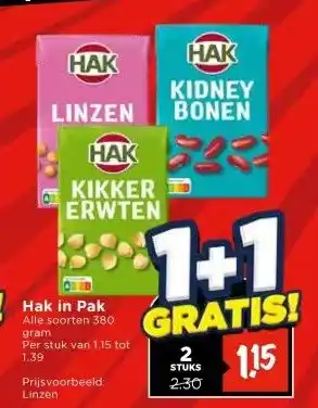 Vomar Voordeelmarkt Hak in Pak aanbieding