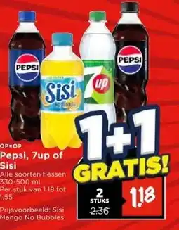 Vomar Voordeelmarkt Pepsi, 7up of Sisi aanbieding