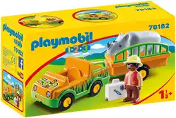 Bol.com PLAYMOBIL 1.2.3 Dierenverzorger met neushoorn - 70182 aanbieding