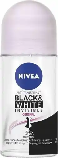 Bol.com NIVEA Deodorant Roller Invisible For Black & White Clear - 50 ml aanbieding