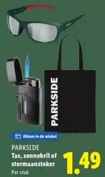Lidl Tas, zonnebril of stormaansteker aanbieding