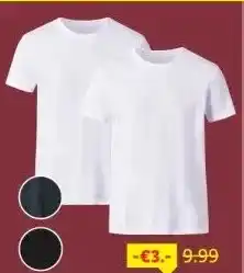 Lidl 2 heren-T-shirts aanbieding