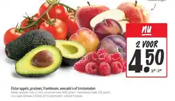 Jumbo Elstar appels, pruimen, frambozen, avocado's of trostomaten aanbieding