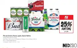 Jumbo Pils van Grolsch, Peroni, Jupiler, Bud of Veltins aanbieding