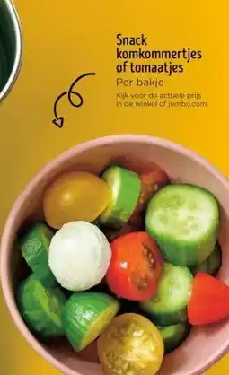 Jumbo Snack komkommertjes of tomaatjes aanbieding