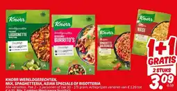 Dekamarkt KNORR WERELDGERECHTEN, MIX, SPAGHETTERIA, ASIAN SPECIALS OF RISOTTERIA aanbieding