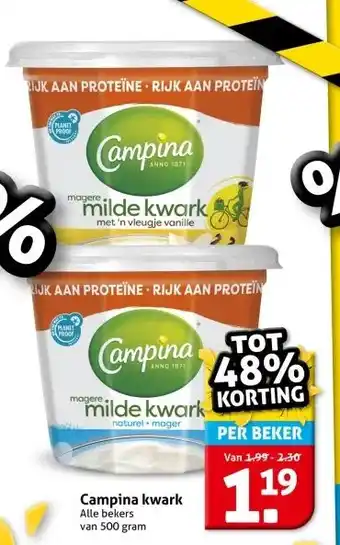 Hoogvliet Campina kwark aanbieding