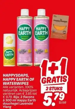 Dekamarkt HAPPYSOAPS, HAPPY EARTH OF WATERWIPES aanbieding