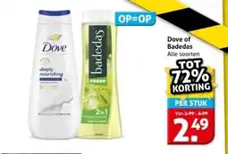 Hoogvliet Dove of Badedas aanbieding
