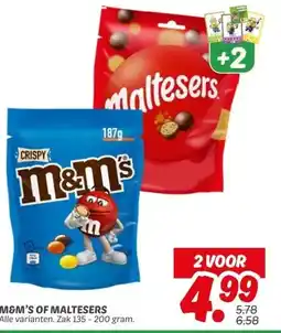 Dekamarkt M&M'S OF MALTESERS aanbieding