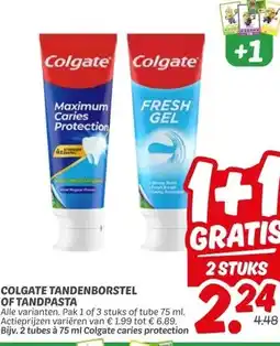 Dekamarkt COLGATE TANDENBORSTEL OF TANDPASTA aanbieding