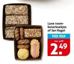 Hoogvliet Luxe room- boterkoekjes of Jan Hagel aanbieding