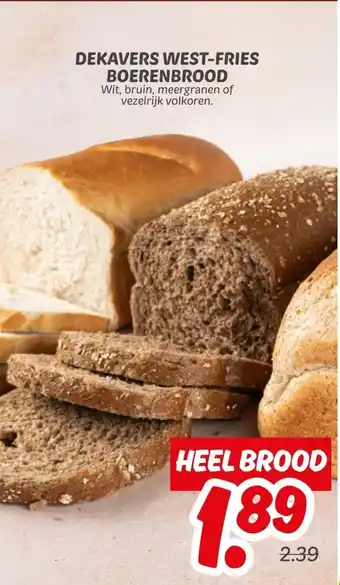 Dekamarkt DEKAVERS WEST-FRIES BOERENBROOD aanbieding
