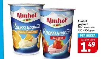 Hoogvliet Almhof yoghurt aanbieding
