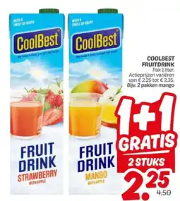 Dekamarkt COOLBEST FRUITDRINK aanbieding