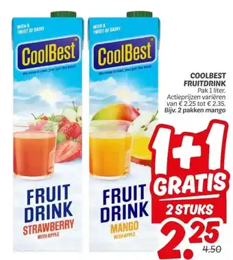 Dekamarkt COOLBEST FRUITDRINK aanbieding
