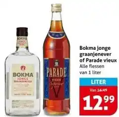 Hoogvliet Bokma jonge graanjenever of Parade vieux aanbieding