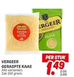 Dekamarkt VERGEER GERASPTE KAAS aanbieding