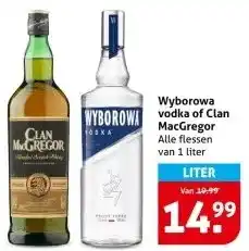 Hoogvliet Wyborowa vodka of Clan MacGregor aanbieding