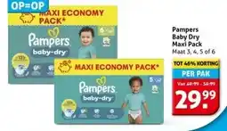 Hoogvliet Pampers Baby Dry Maxi Pack aanbieding