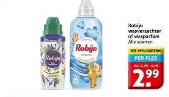 Hoogvliet Robijn wasverzachter of wasparfum aanbieding