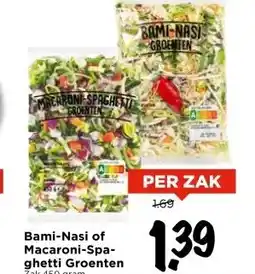 Vomar Voordeelmarkt Bami-Nasi of Macaroni-Spa- ghetti Groenten aanbieding