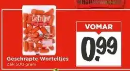 Vomar Voordeelmarkt Geschrapte Worteltjes aanbieding