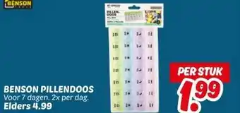 Dekamarkt BENSON PILLENDOOS aanbieding
