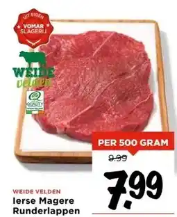 Vomar Voordeelmarkt WEIDE VELDEN lerse Magere Runderlappen aanbieding