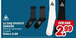 Dekamarkt LE COQ SPORTIF V SOKKEN aanbieding