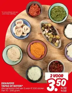 Dekamarkt DEKAVERS TAPAS OF NOTEN* aanbieding