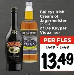 Vomar Voordeelmarkt Baileys Irish Cream of Jagermeister 700 ml of De Kuyper Vieux 1 liter aanbieding