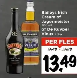 Vomar Voordeelmarkt Baileys Irish Cream of Jagermeister 700 ml of De Kuyper Vieux 1 liter aanbieding