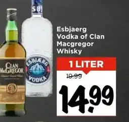 Vomar Voordeelmarkt Esbjaerg Vodka of Clan Macgregor Whisky aanbieding