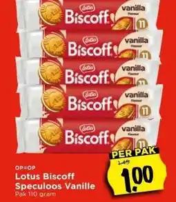 Vomar Voordeelmarkt Lotus Biscoff Speculoos Vanille aanbieding